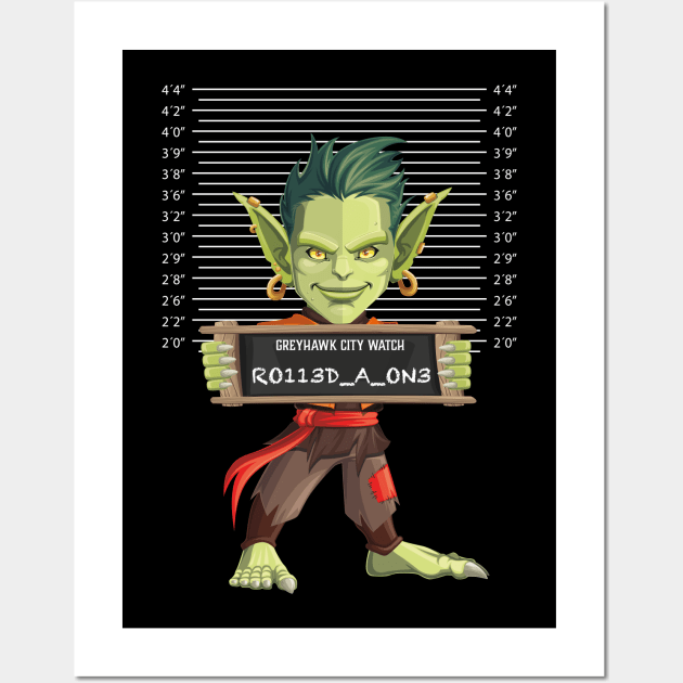 Greyhawk City Watch Mugshot - Male Goblin Wall Art by WickedWizardStudios